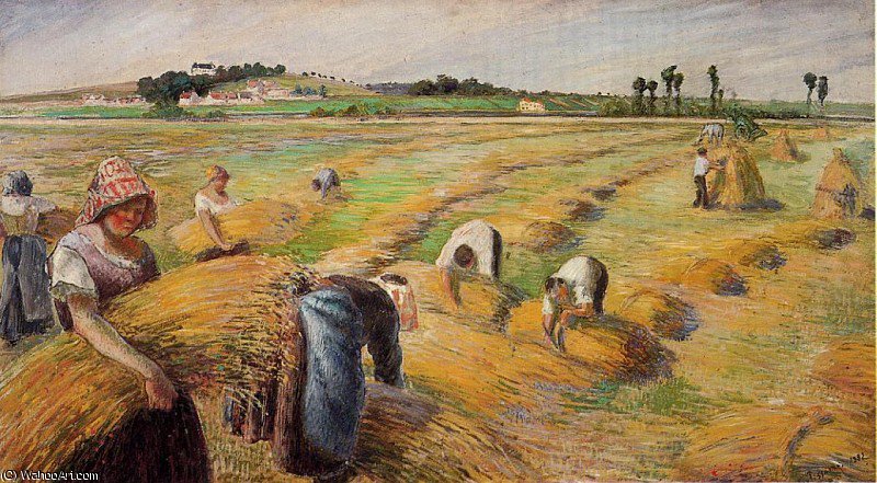 WikiOO.org - Encyclopedia of Fine Arts - Maleri, Artwork Camille Pissarro - the harvest.
