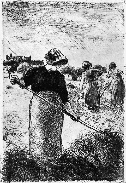 WikiOO.org - Güzel Sanatlar Ansiklopedisi - Resim, Resimler Camille Pissarro - The hayymaker Sun