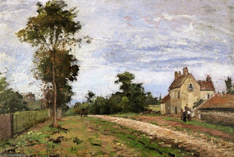 WikiOO.org - Enciclopedia of Fine Arts - Pictura, lucrări de artă Camille Pissarro - The House of Monsieur Musy, Louveciennes.