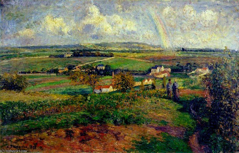 Wikioo.org - The Encyclopedia of Fine Arts - Painting, Artwork by Camille Pissarro - the rainbow.