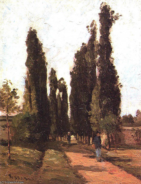 Wikioo.org - The Encyclopedia of Fine Arts - Painting, Artwork by Camille Pissarro - the road.