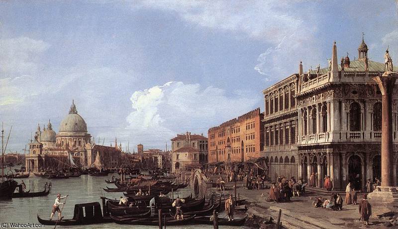 Wikioo.org - The Encyclopedia of Fine Arts - Painting, Artwork by Giovanni Antonio Canal (Canaletto) - ETTO The Molo Looking West