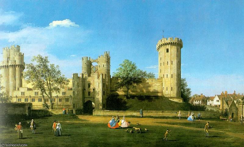 WikiOO.org - Εγκυκλοπαίδεια Καλών Τεχνών - Ζωγραφική, έργα τέχνης Giovanni Antonio Canal (Canaletto) - etto Warwick Castle- The East Front