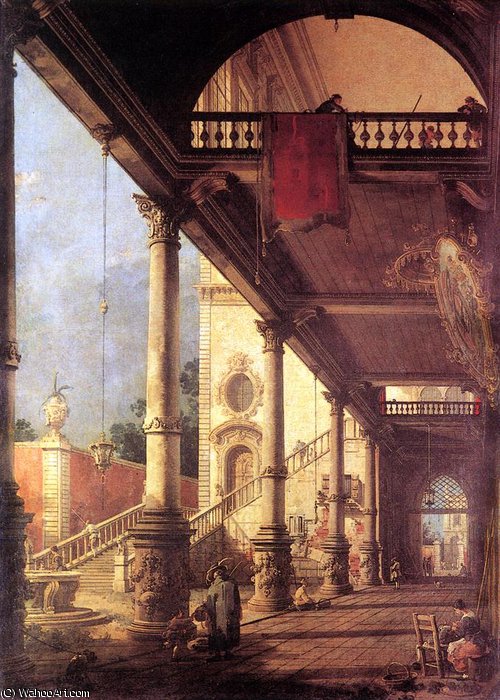 Wikioo.org - The Encyclopedia of Fine Arts - Painting, Artwork by Giovanni Antonio Canal (Canaletto) - perspective