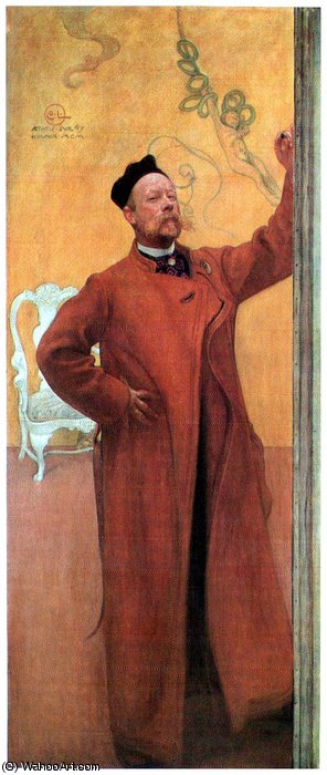 WikiOO.org - Encyclopedia of Fine Arts - Maleri, Artwork Carl Larsson - Before the mirror