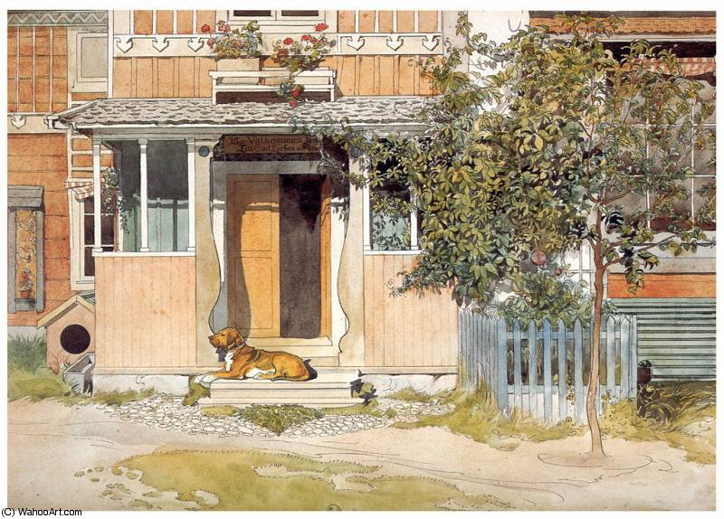 Wikioo.org - The Encyclopedia of Fine Arts - Painting, Artwork by Carl Larsson - La veranda