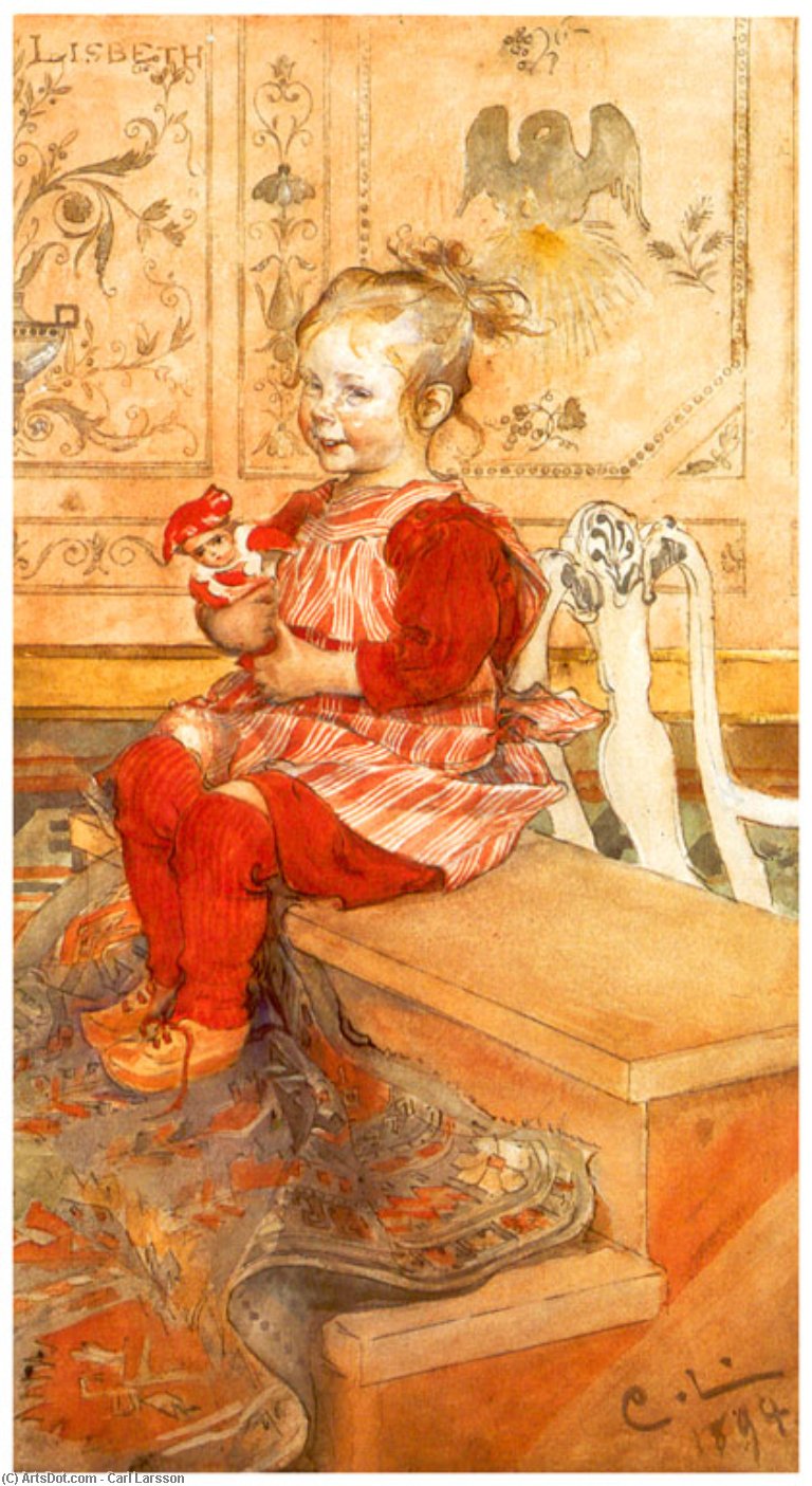 WikiOO.org - Enciklopedija likovnih umjetnosti - Slikarstvo, umjetnička djela Carl Larsson - lisbeth