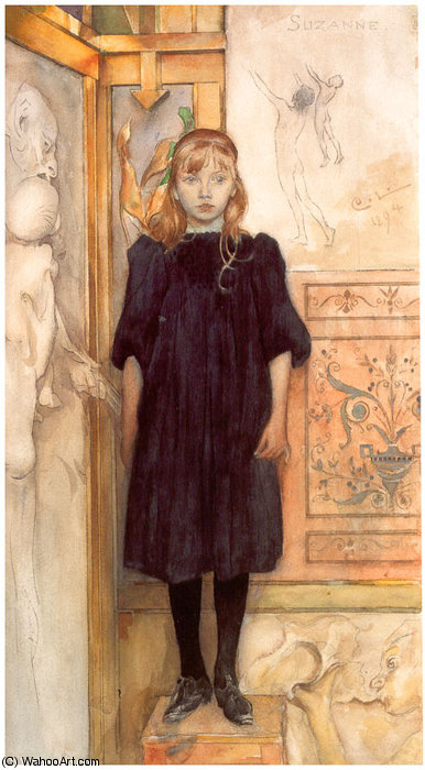 Wikioo.org - The Encyclopedia of Fine Arts - Painting, Artwork by Carl Larsson - suzanne