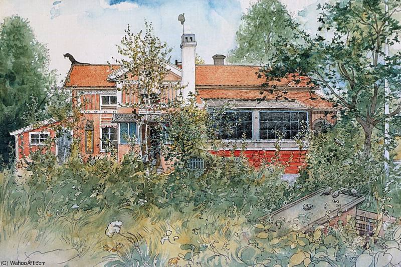 Wikioo.org - สารานุกรมวิจิตรศิลป์ - จิตรกรรม Carl Larsson - the cottage