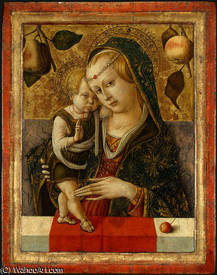 Wikioo.org - The Encyclopedia of Fine Arts - Painting, Artwork by Carlo Crivelli - Madonna and Child, before -