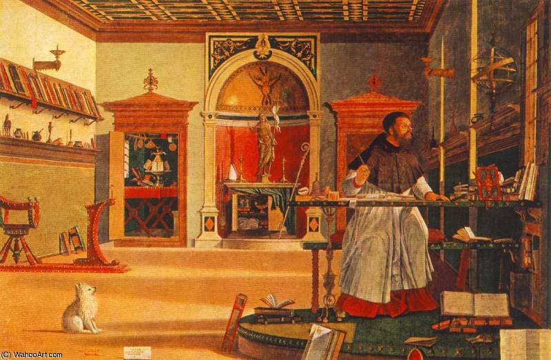 Wikioo.org - The Encyclopedia of Fine Arts - Painting, Artwork by Vittore Carpaccio - St Augustine in his studio