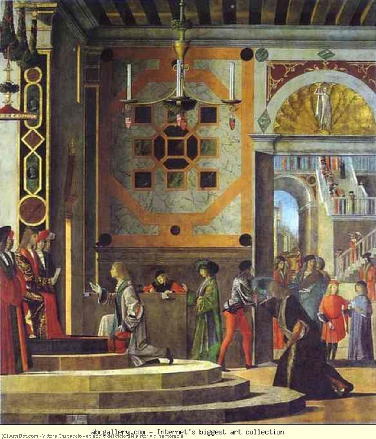 Wikioo.org - The Encyclopedia of Fine Arts - Painting, Artwork by Vittore Carpaccio - episodio del ciclo delle storie di santorsola