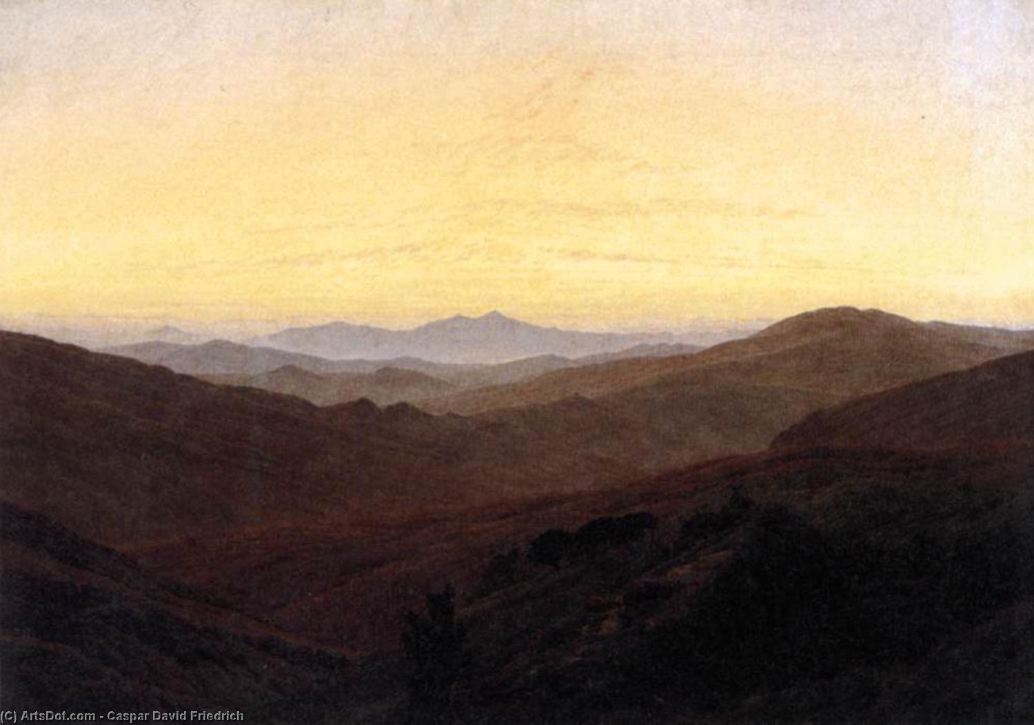 Wikioo.org - The Encyclopedia of Fine Arts - Painting, Artwork by Caspar David Friedrich - the riesengebirge