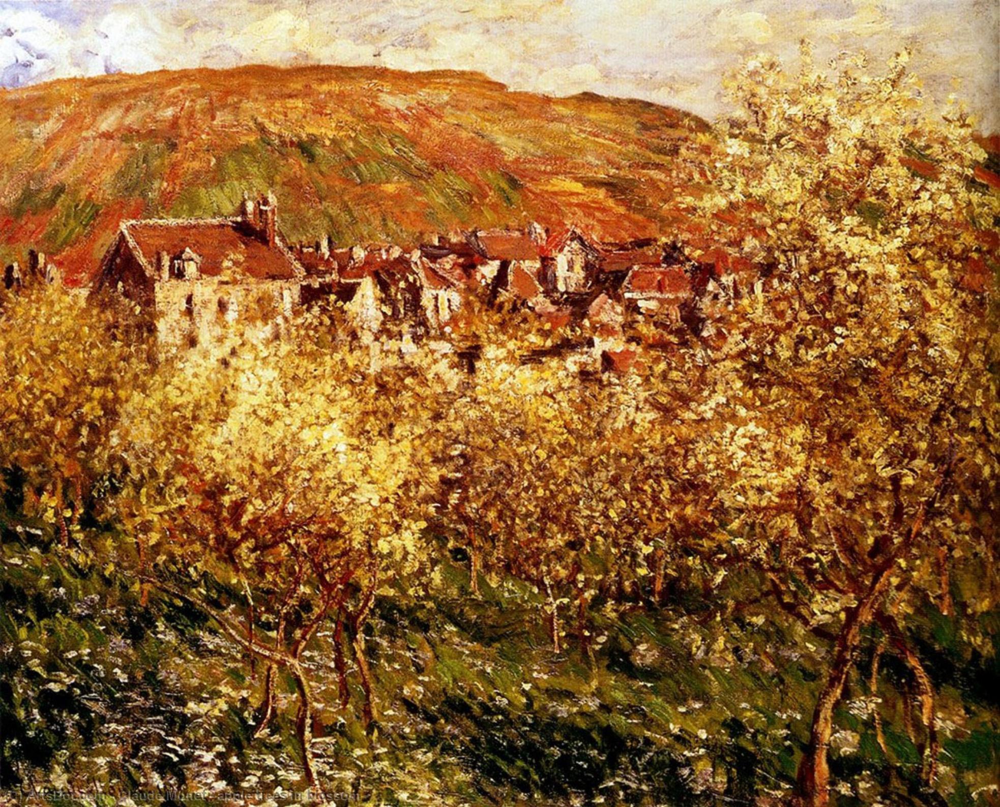 Wikioo.org - The Encyclopedia of Fine Arts - Painting, Artwork by Claude Monet - apple trees in blossom