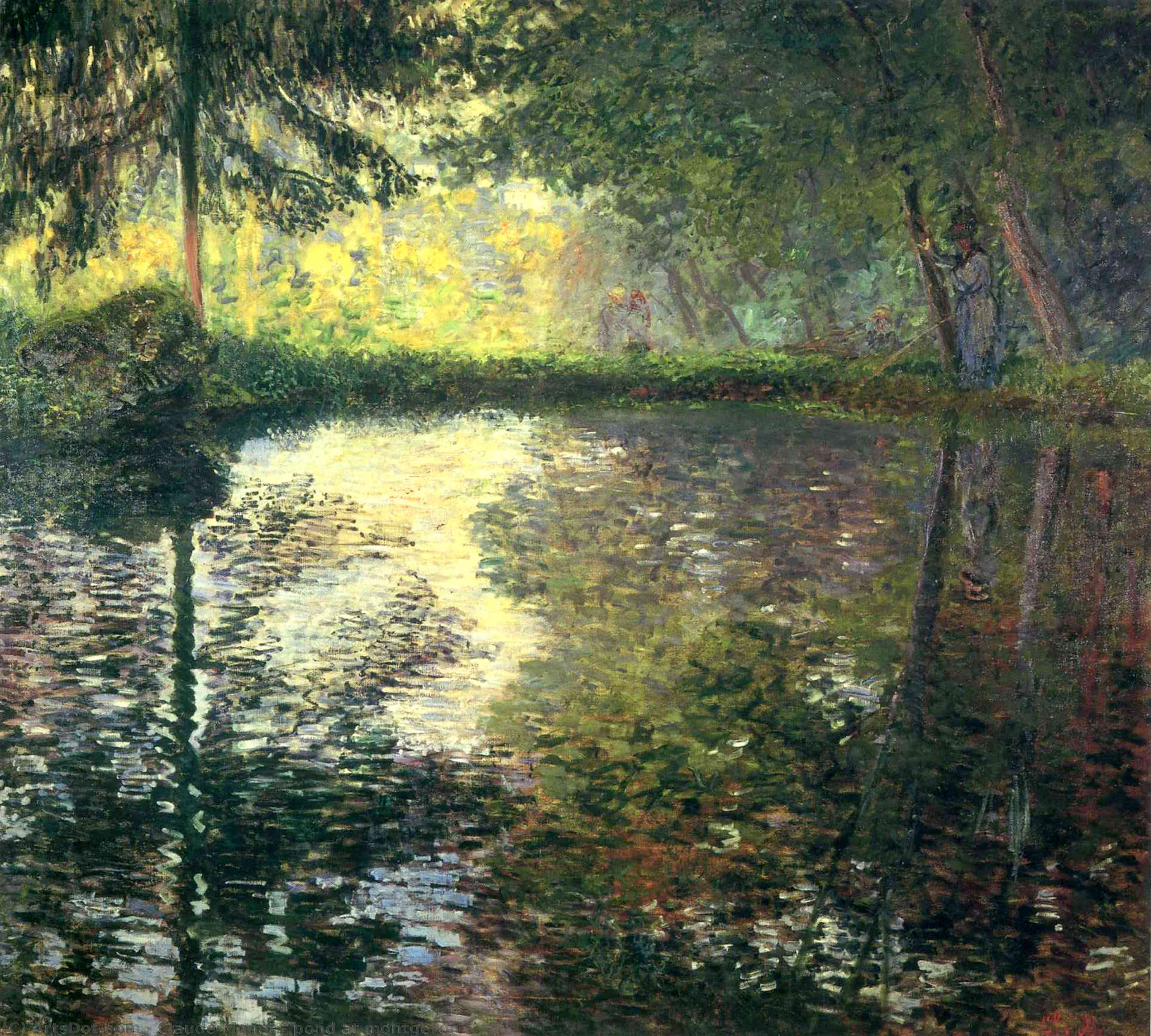 WikiOO.org - Encyclopedia of Fine Arts - Maleri, Artwork Claude Monet - pond at montgeron
