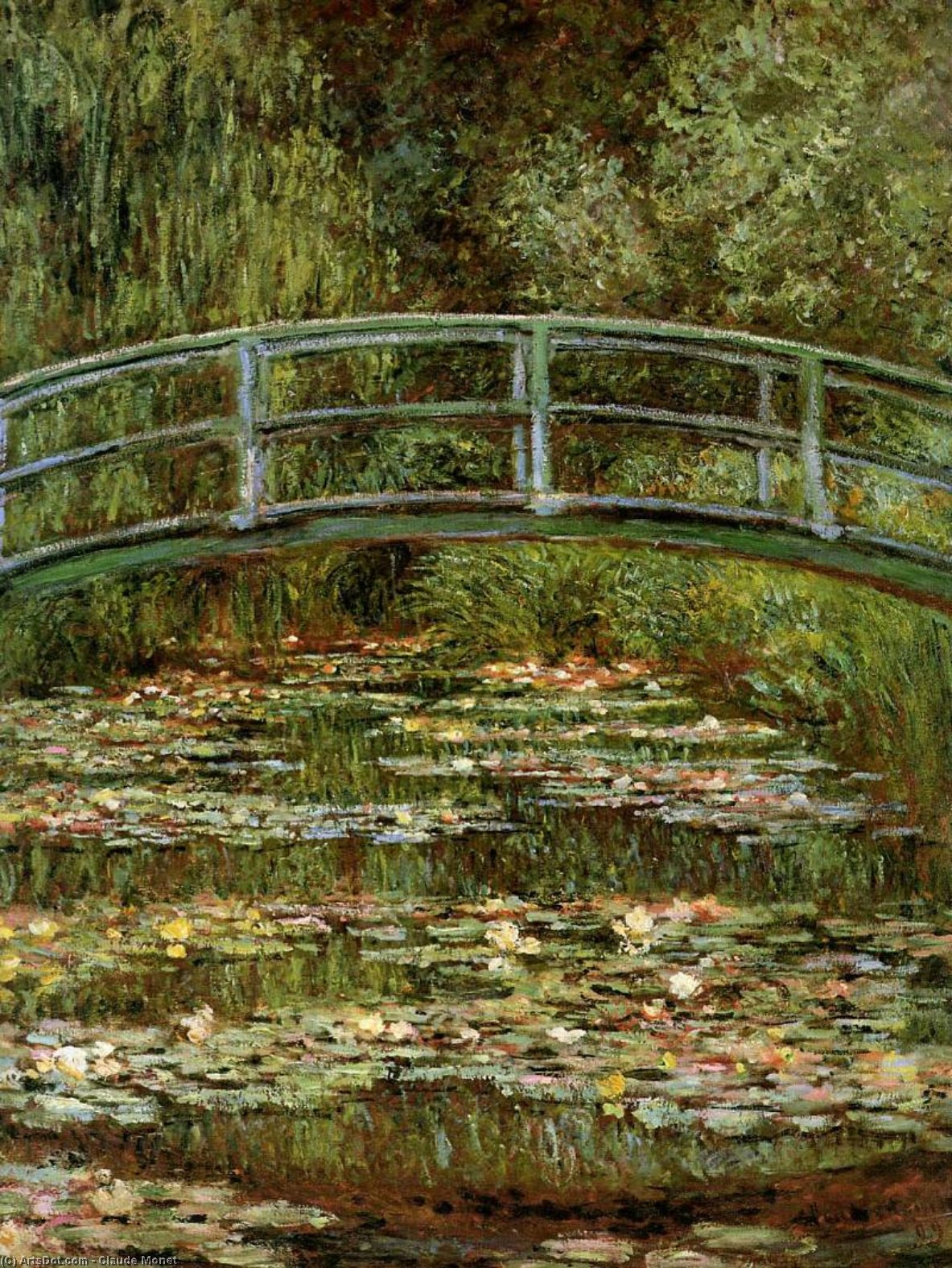 WikiOO.org – 美術百科全書 - 繪畫，作品 Claude Monet - 日本桥 阳光