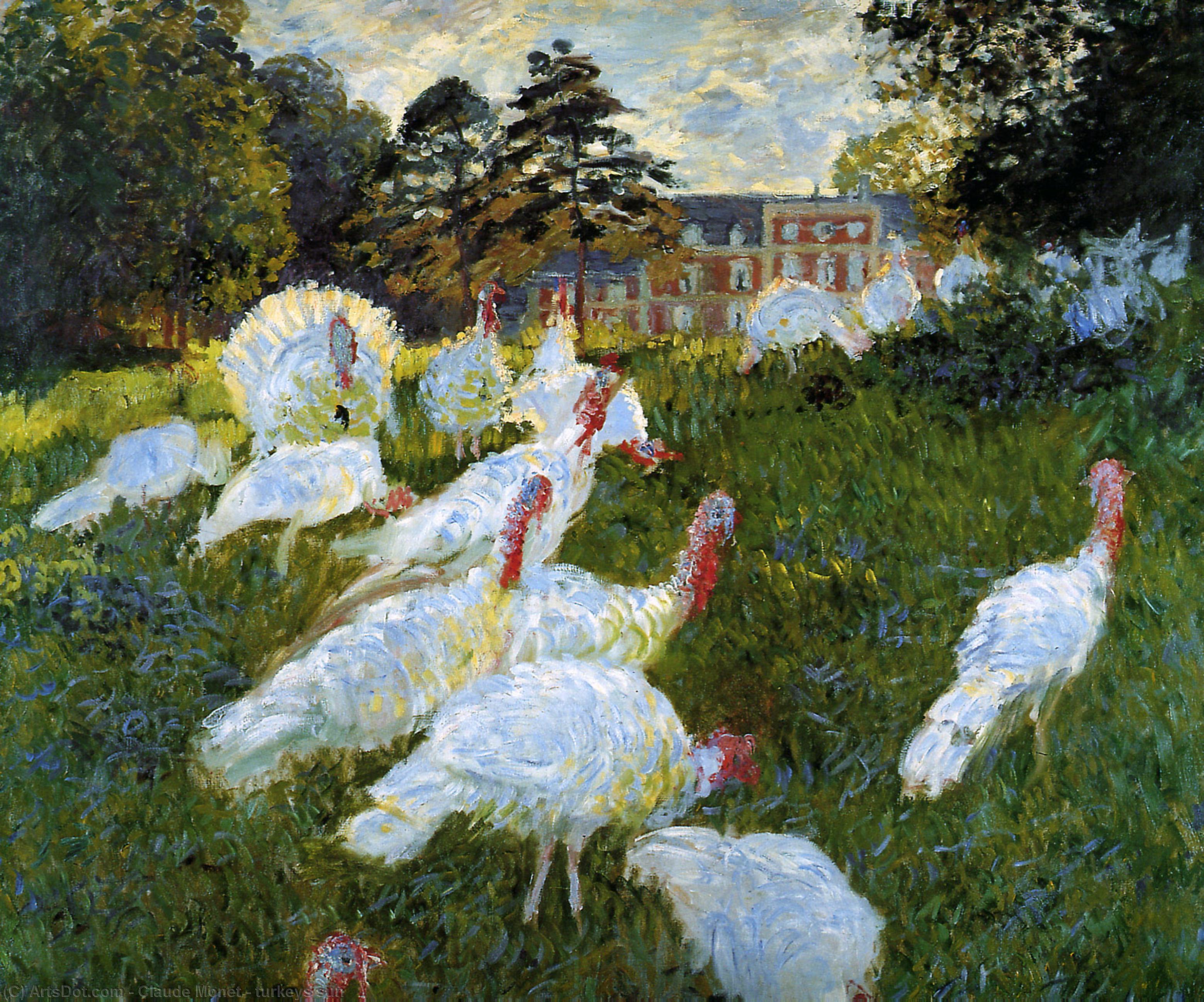WikiOO.org - Encyclopedia of Fine Arts - Maľba, Artwork Claude Monet - turkeys sun