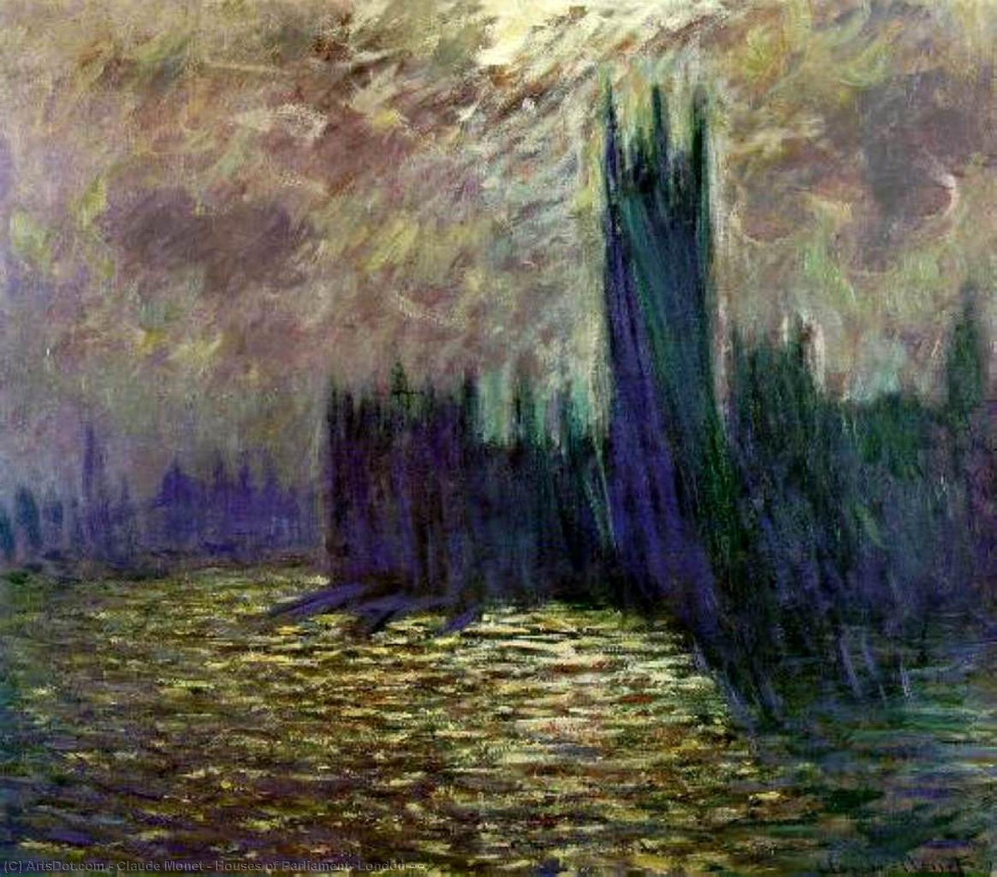 Wikioo.org - The Encyclopedia of Fine Arts - Painting, Artwork by Claude Monet - Houses of Parliament, London - -