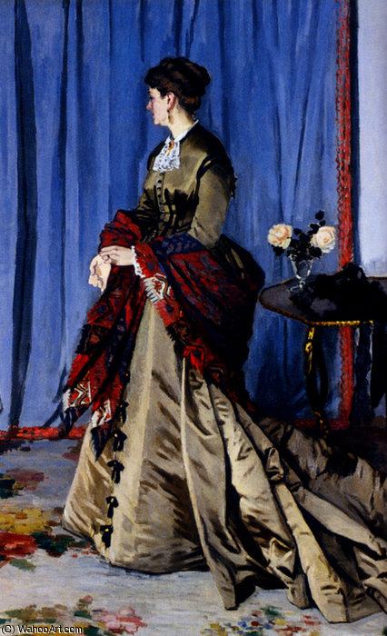 Wikioo.org - The Encyclopedia of Fine Arts - Painting, Artwork by Claude Monet - portrait of madame gaudibert