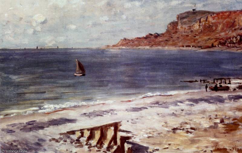 Wikioo.org - สารานุกรมวิจิตรศิลป์ - จิตรกรรม Claude Monet - sailing at sainte adresse