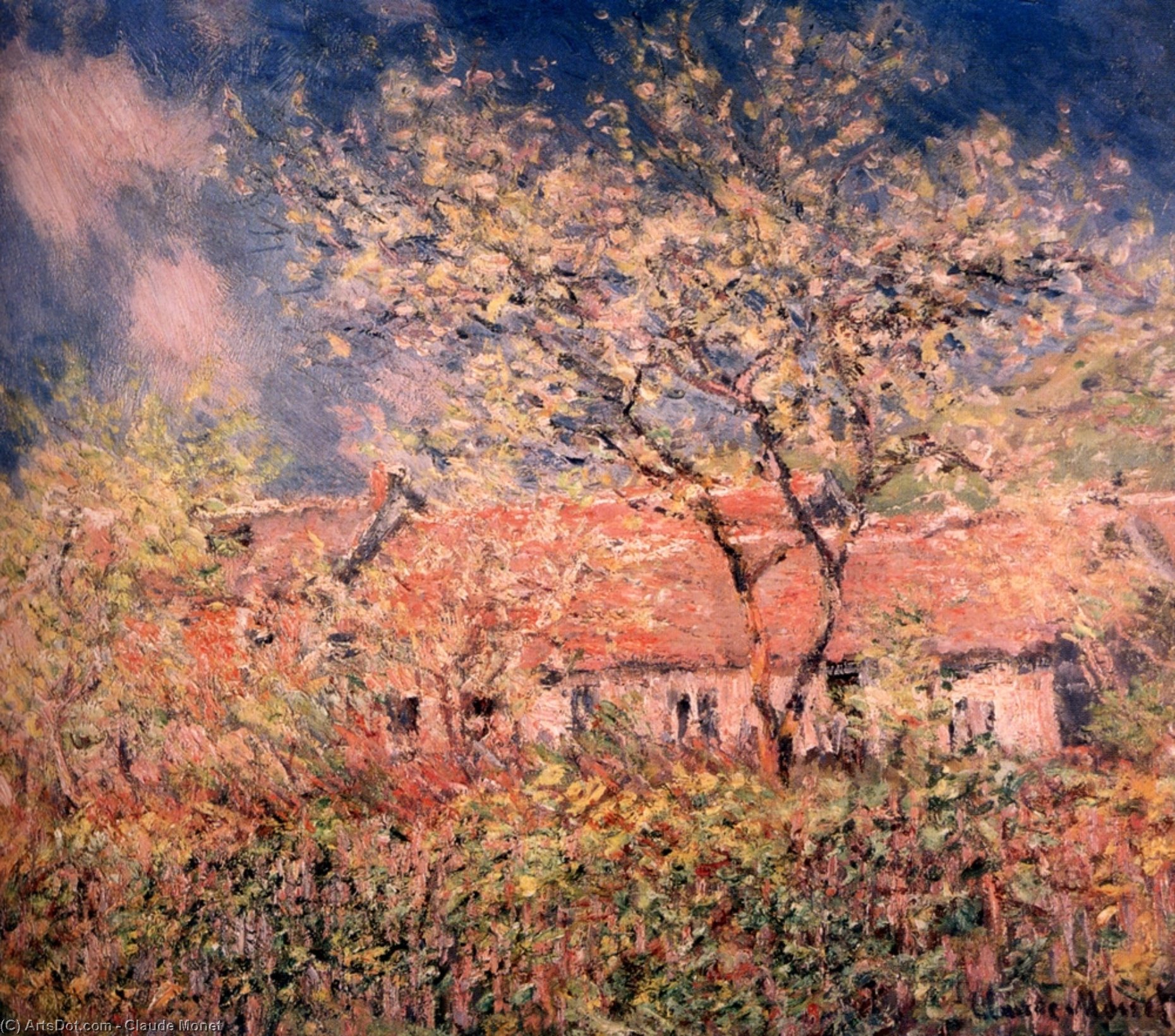 WikiOO.org - Encyclopedia of Fine Arts - Maleri, Artwork Claude Monet - springtime at giverny