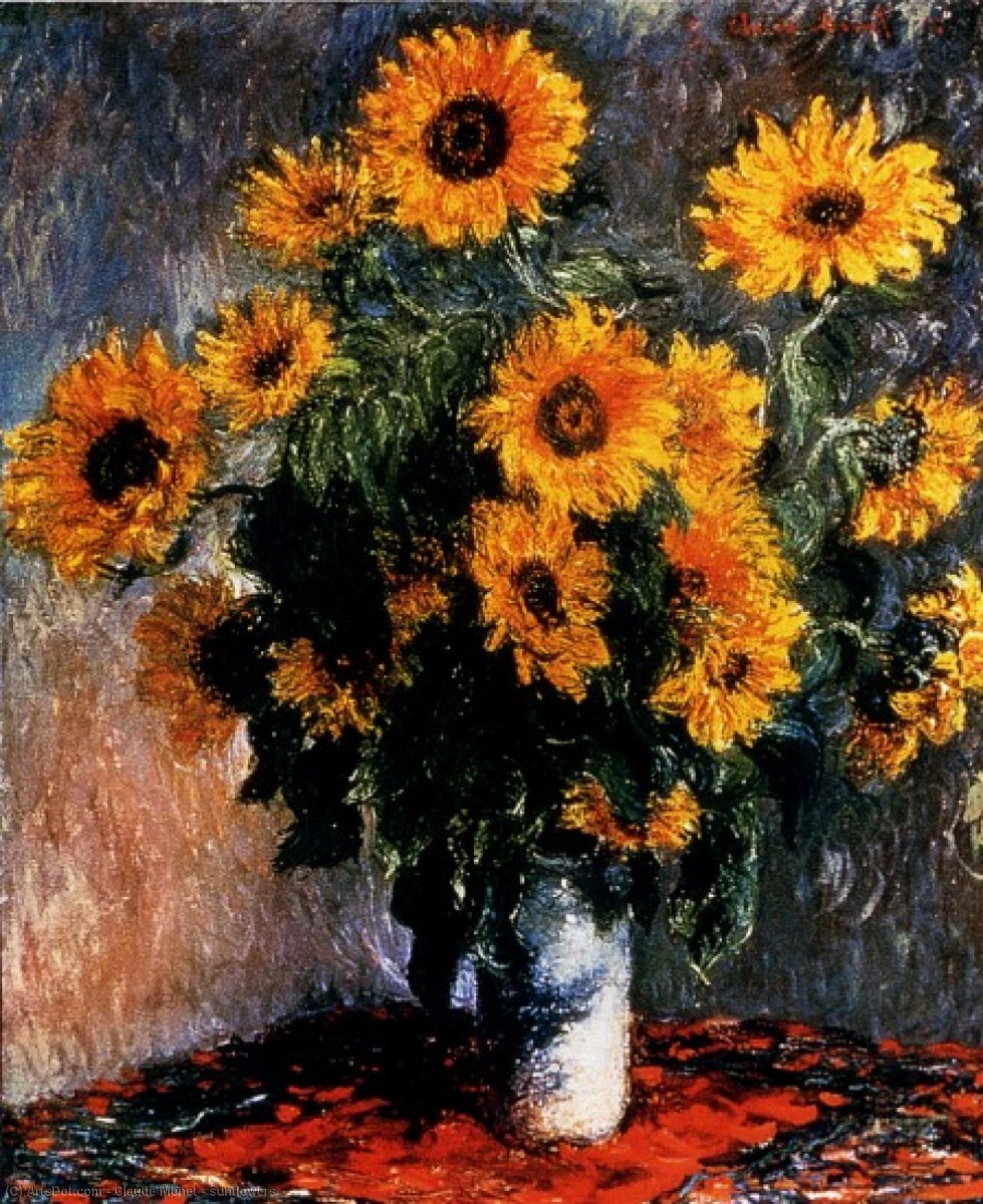 WikiOO.org - 백과 사전 - 회화, 삽화 Claude Monet - sunflowers