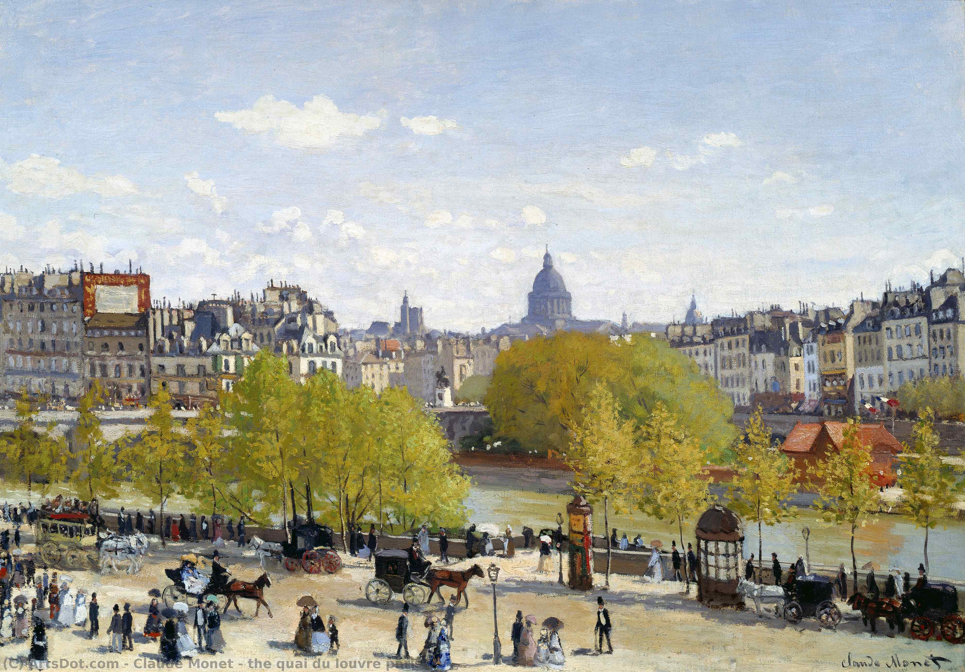 Wikioo.org - The Encyclopedia of Fine Arts - Painting, Artwork by Claude Monet - the quai du louvre paris