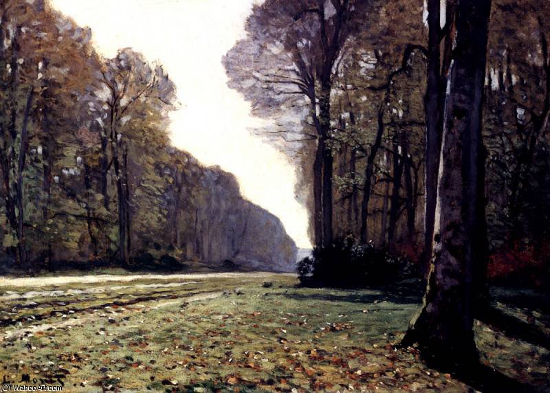 Wikoo.org - موسوعة الفنون الجميلة - اللوحة، العمل الفني Claude Monet - the road to chailly