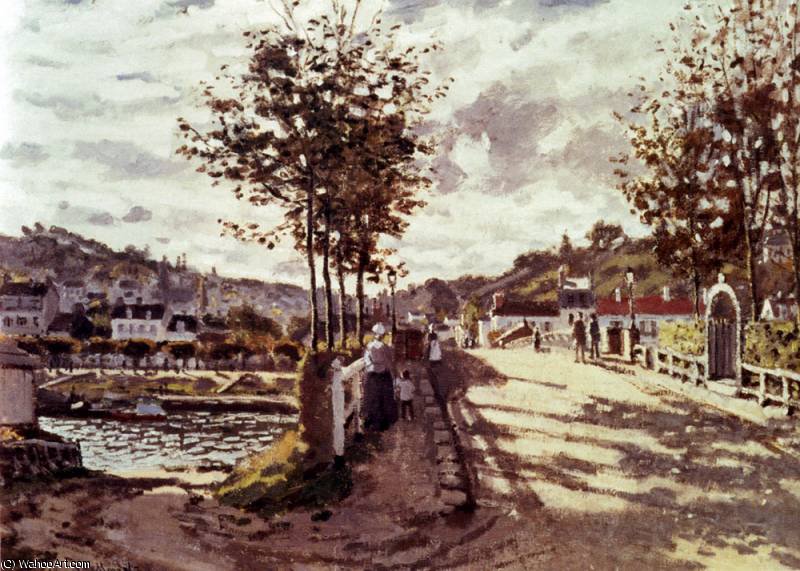 Wikioo.org - สารานุกรมวิจิตรศิลป์ - จิตรกรรม Claude Monet - the seine at bougival