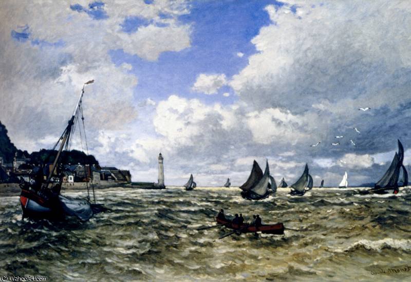 Wikioo.org - The Encyclopedia of Fine Arts - Painting, Artwork by Claude Monet - the seine estuary at honfluer