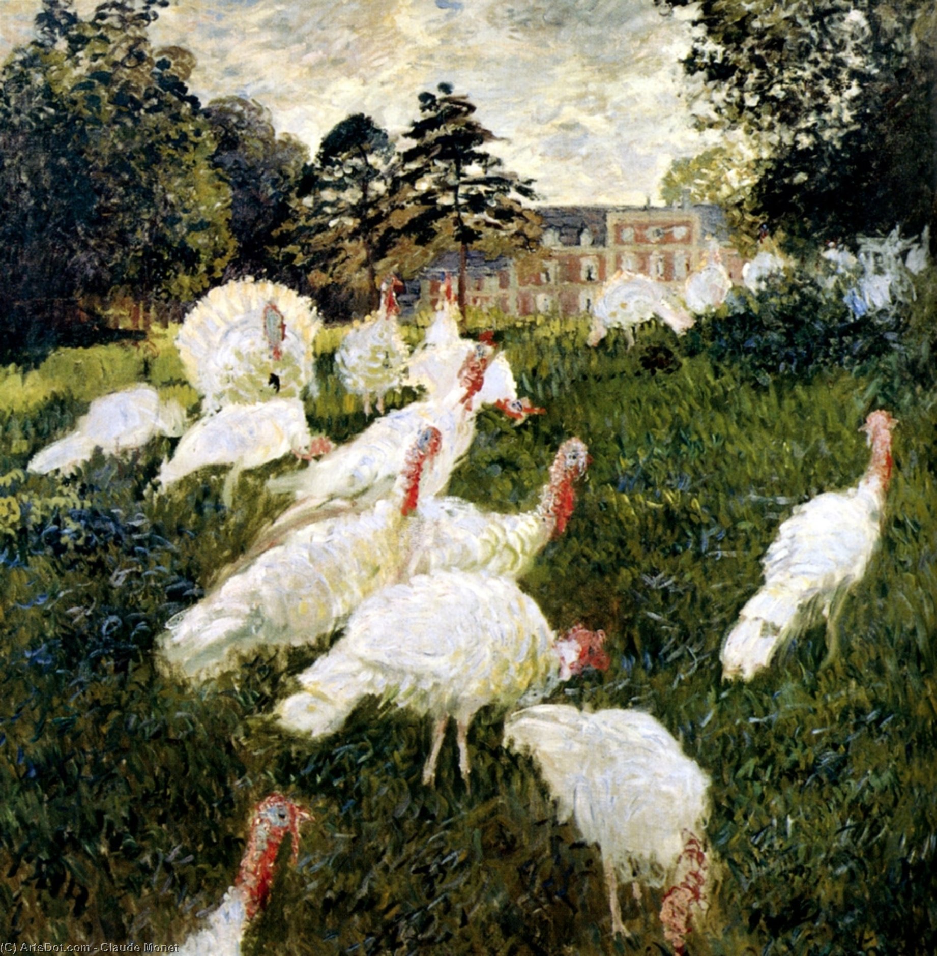 Wikioo.org - The Encyclopedia of Fine Arts - Painting, Artwork by Claude Monet - the turkeys