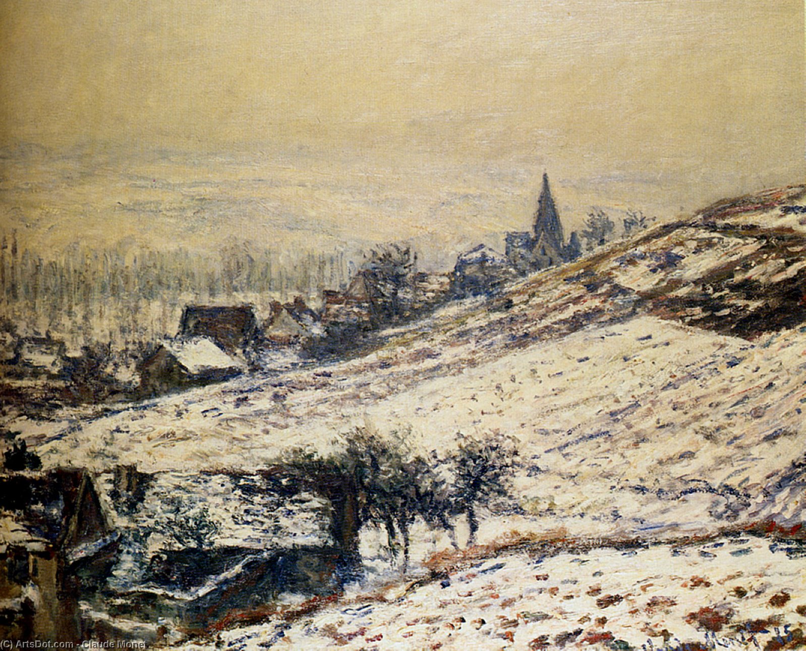WikiOO.org - Енциклопедия за изящни изкуства - Живопис, Произведения на изкуството Claude Monet - winter at giverny