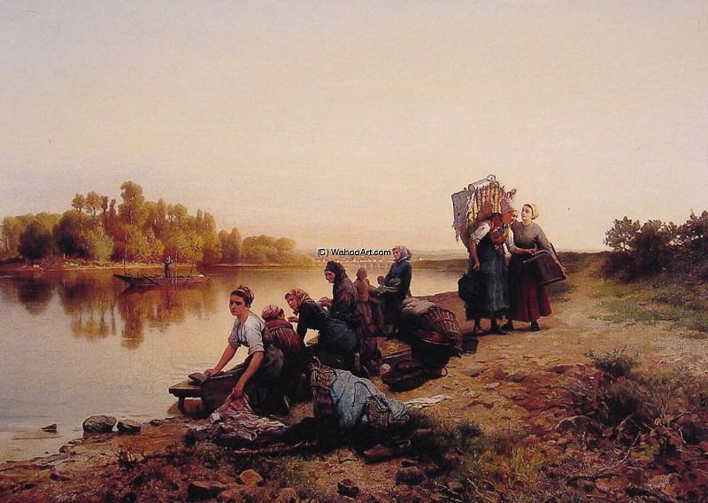 Wikioo.org - The Encyclopedia of Fine Arts - Painting, Artwork by Daniel Ridgway Knight - wash day