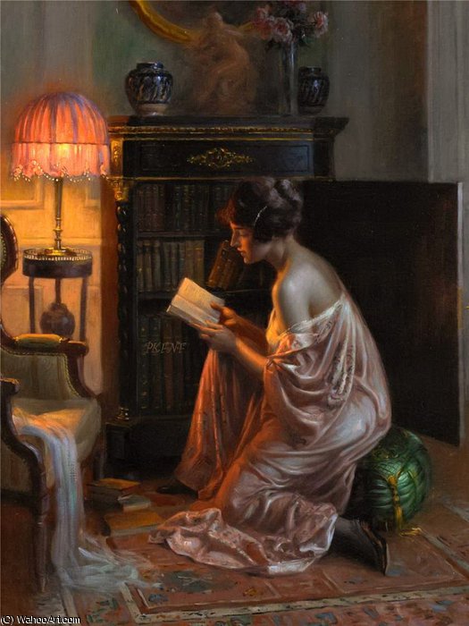 Wikioo.org - The Encyclopedia of Fine Arts - Painting, Artwork by Delphin Enjolras - a favourite book