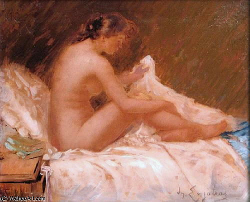Wikoo.org - موسوعة الفنون الجميلة - اللوحة، العمل الفني Delphin Enjolras - a reclining nude