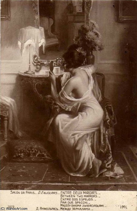 Wikioo.org - The Encyclopedia of Fine Arts - Painting, Artwork by Delphin Enjolras - between two mirrors