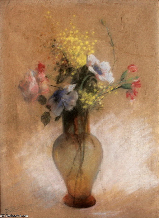 Wikioo.org - สารานุกรมวิจิตรศิลป์ - จิตรกรรม Delphin Enjolras - bouquet de fleurs