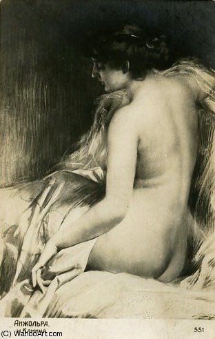 Wikioo.org - The Encyclopedia of Fine Arts - Painting, Artwork by Delphin Enjolras - nude belle