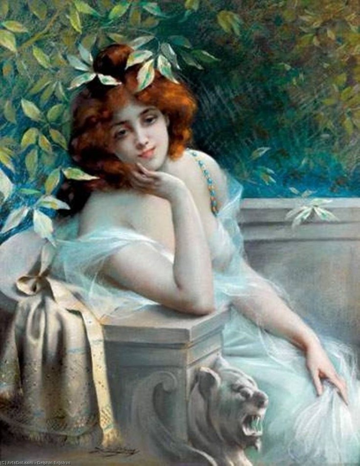 Wikioo.org – La Enciclopedia de las Bellas Artes - Pintura, Obras de arte de Delphin Enjolras - botas retrato delaware jeune femme
