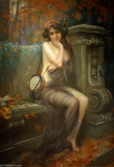 WikiOO.org - Encyclopedia of Fine Arts - Maľba, Artwork Delphin Enjolras - the muse of autumn
