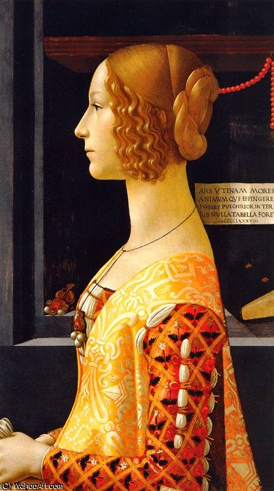 WikiOO.org - Encyclopedia of Fine Arts - Maleri, Artwork Domenico Ghirlandaio - Portrait of Giovanna Tornabuoni