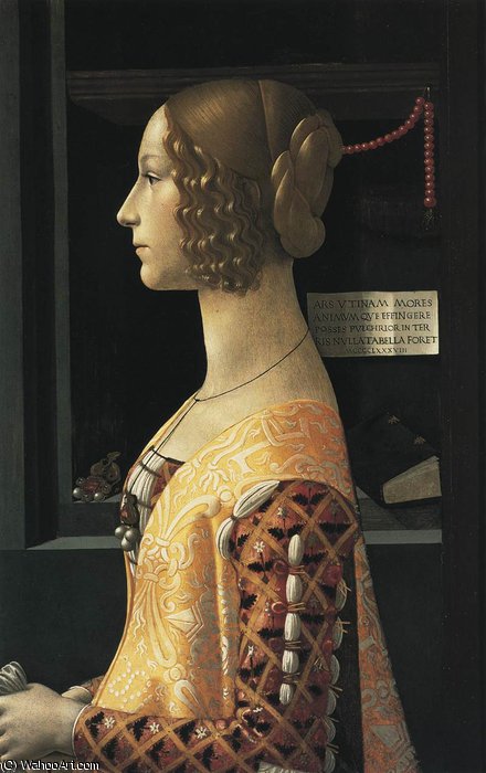 WikiOO.org - 百科事典 - 絵画、アートワーク Domenico Ghirlandaio - ジョヴァンナ·トルナブオーニの肖像画