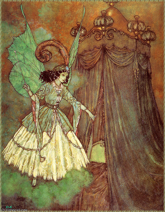 Wikioo.org - สารานุกรมวิจิตรศิลป์ - จิตรกรรม Edmund Dulac - Fairies Beauty and the Beast