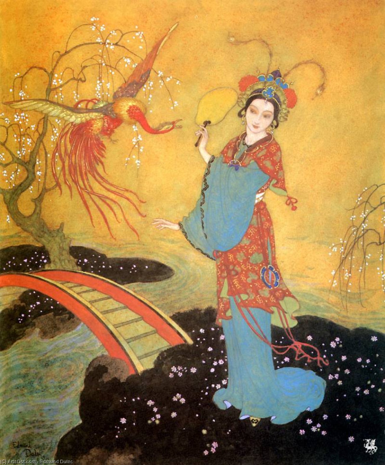 Wikioo.org - สารานุกรมวิจิตรศิลป์ - จิตรกรรม Edmund Dulac - the princess badoura