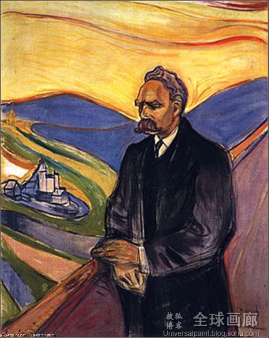 WikiOO.org - Encyclopedia of Fine Arts - Maleri, Artwork Edvard Munch - friedrich nietzsche