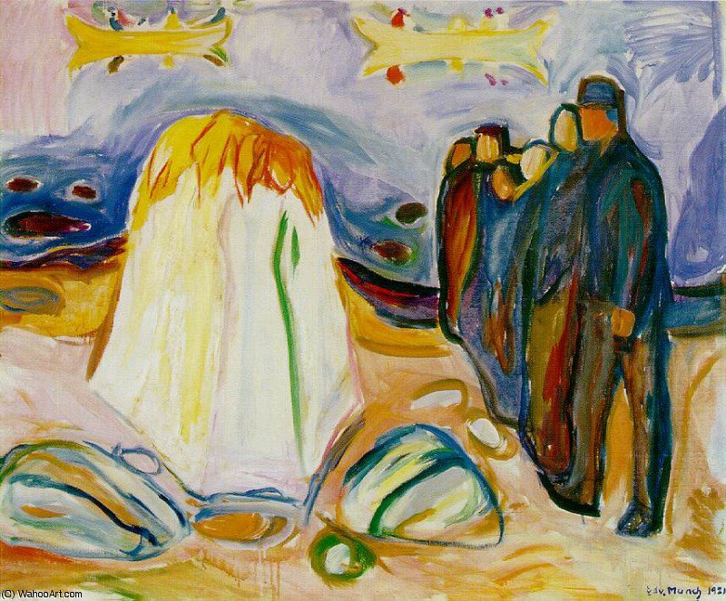 WikiOO.org - Encyclopedia of Fine Arts - Lukisan, Artwork Edvard Munch - Meeting - Collection of Nadia and Jacob Stolt-Niel -
