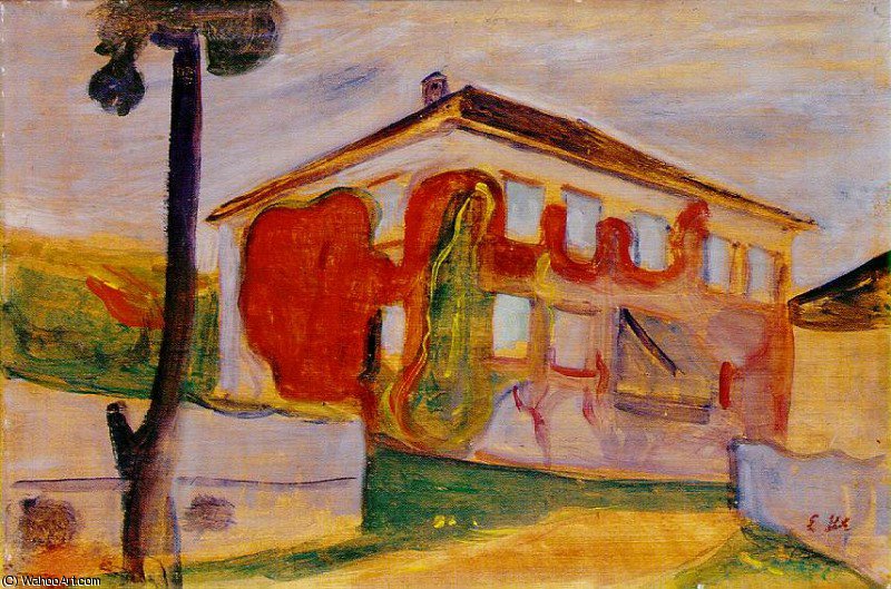 WikiOO.org - Encyclopedia of Fine Arts - Maalaus, taideteos Edvard Munch - red creeper