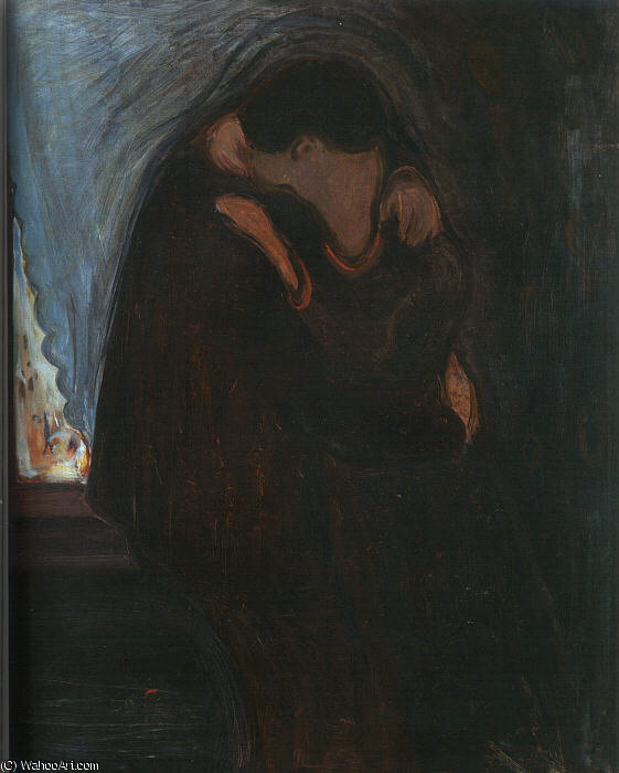 Wikioo.org - The Encyclopedia of Fine Arts - Painting, Artwork by Edvard Munch - the kiss
