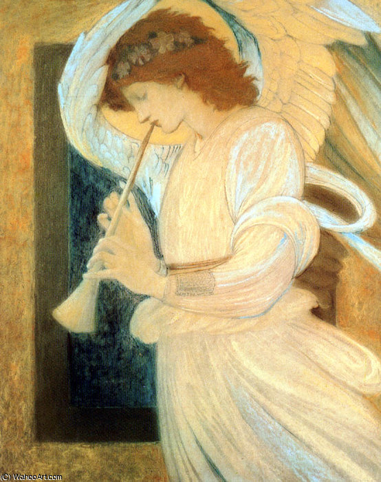 WikiOO.org - Енциклопедія образотворчого мистецтва - Живопис, Картини
 Edward Coley Burne-Jones - angel