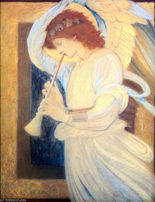 WikiOO.org - אנציקלופדיה לאמנויות יפות - ציור, יצירות אמנות Edward Coley Burne-Jones - angel